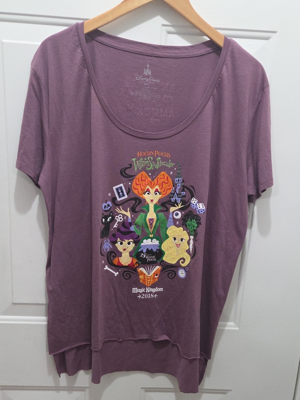 Disney Hocus Pocus Villain Spelltacular Purple Graphic Tee XXL